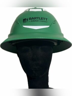 MSA V-Gard Full Brim Hard Hat | Fas-Trac Ratchet | Forest Green | Safety Helmet
